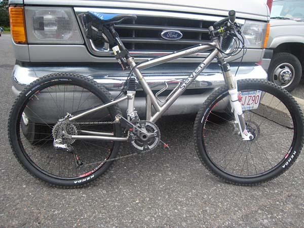 Mary McConneloug's bike for the Mont Sainte Anne race.
