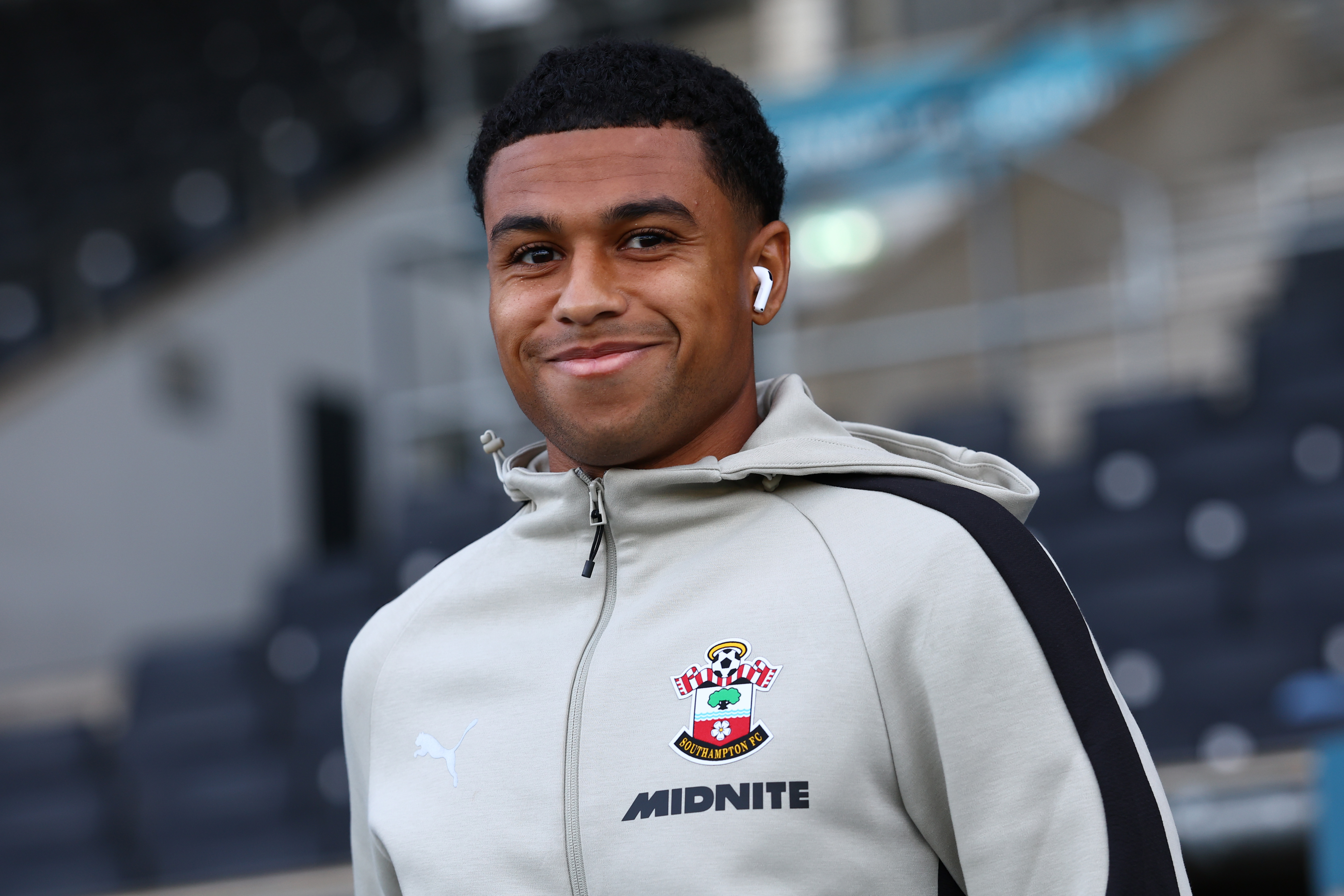 BRAUNSCHWEIG, GERMANY - JULY 24: Shea Charles of Southampton ahead of during the pre-season friendly match between Eintracht Braunschweig and Southampton FC, at Eintracht Stadion on July 24, 2026 in Braunschweig, Germany. (Photo by Matt Watson/Southampton FC via Getty Images)