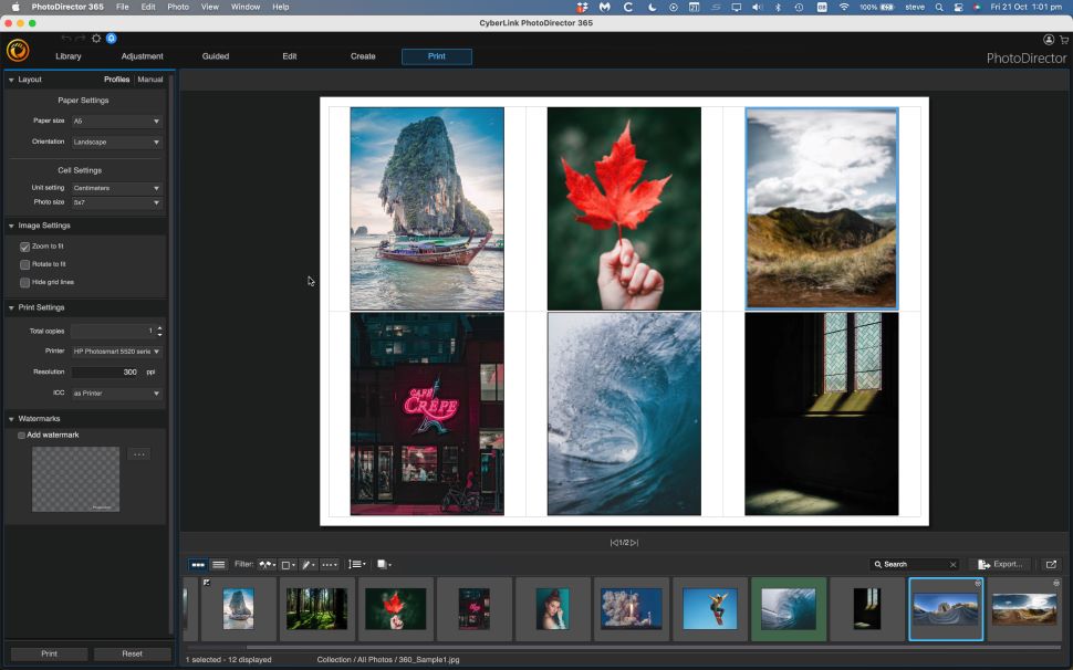 Screenshot of photo editor CyberLnk PhotoDirector