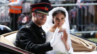 Prince Harry and Meghan Markle on their wedding day in Windsor