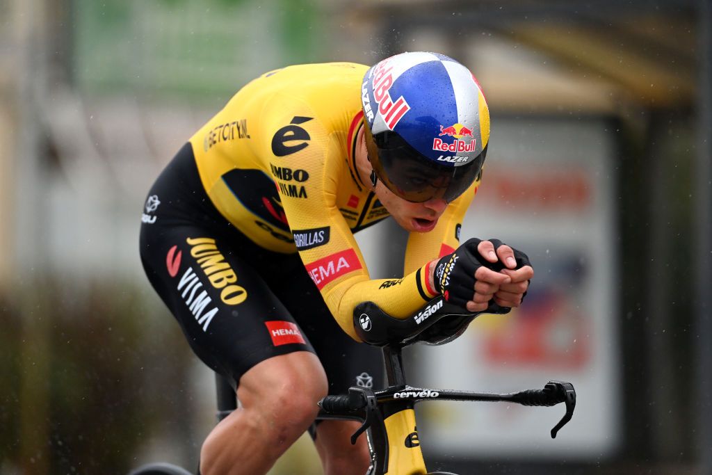 Wout van Aert in time trial mode at Tirreno-Adriatico