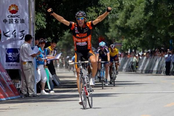 Gregor Gazvoda (KTM) celebrates a fine win.