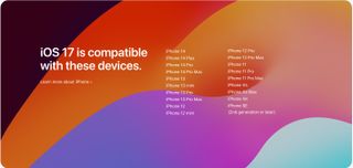 iOS 17 compatibility
