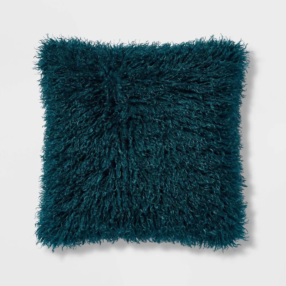 Target, Threshold Faux Mongolian Fur Decorative Throw Pillow