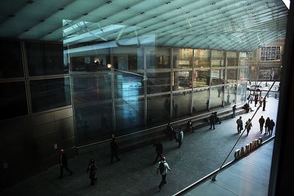 A view of the Goldman Sachs building in lower Manhattan. 