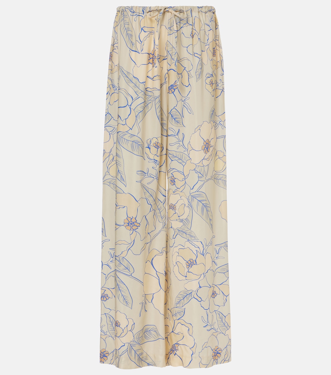 Floral wide-leg pants in neutral – Dries Van Noten