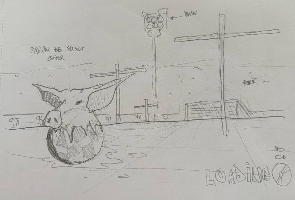 Screens of an indie horror football game