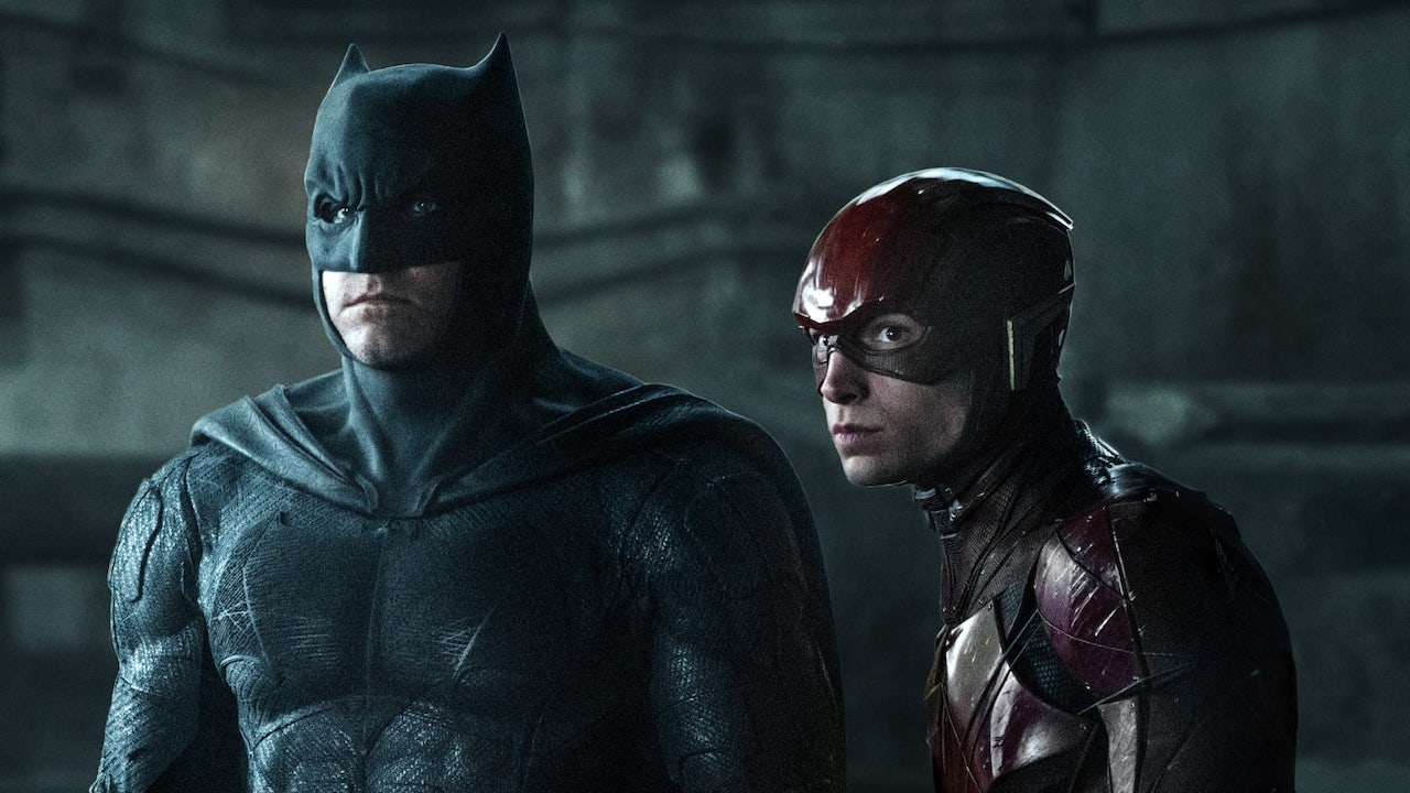 Ben Affleck's Batman and Ezra Miller's Flash in Justice League