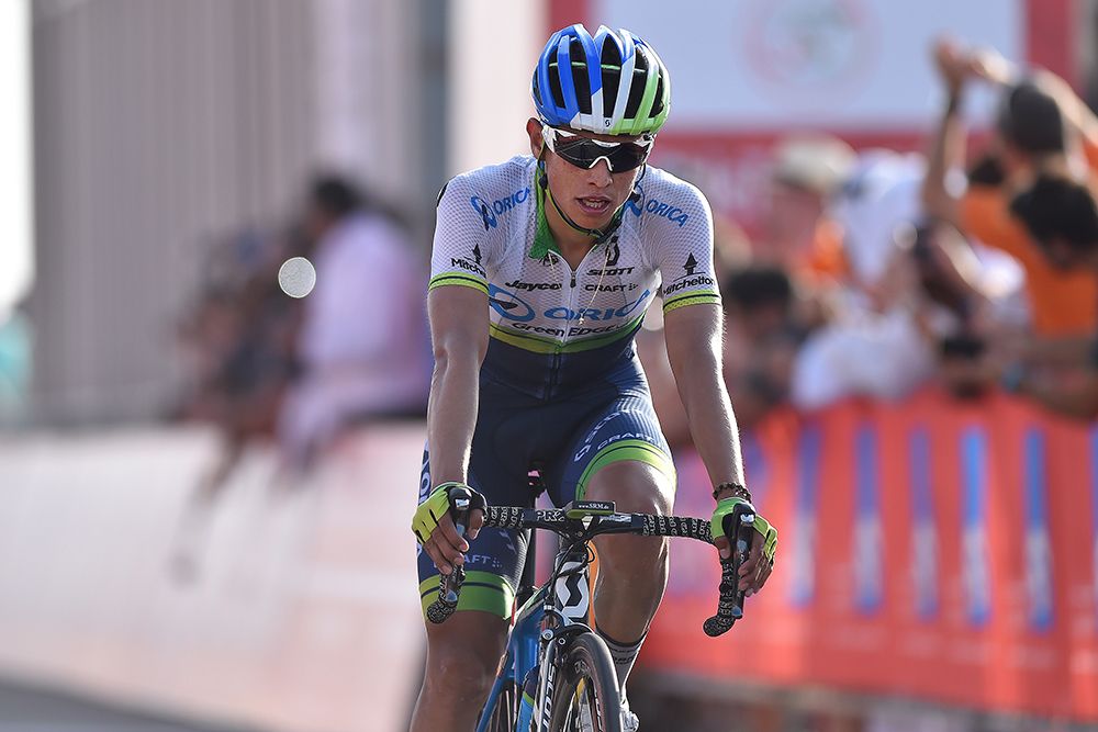 Esteban Chaves (Orica GreenEdge) wins stage 3 of the Abu Dhabi Tour