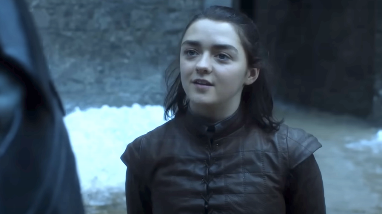 maisie williams as arya stark on game of thrones