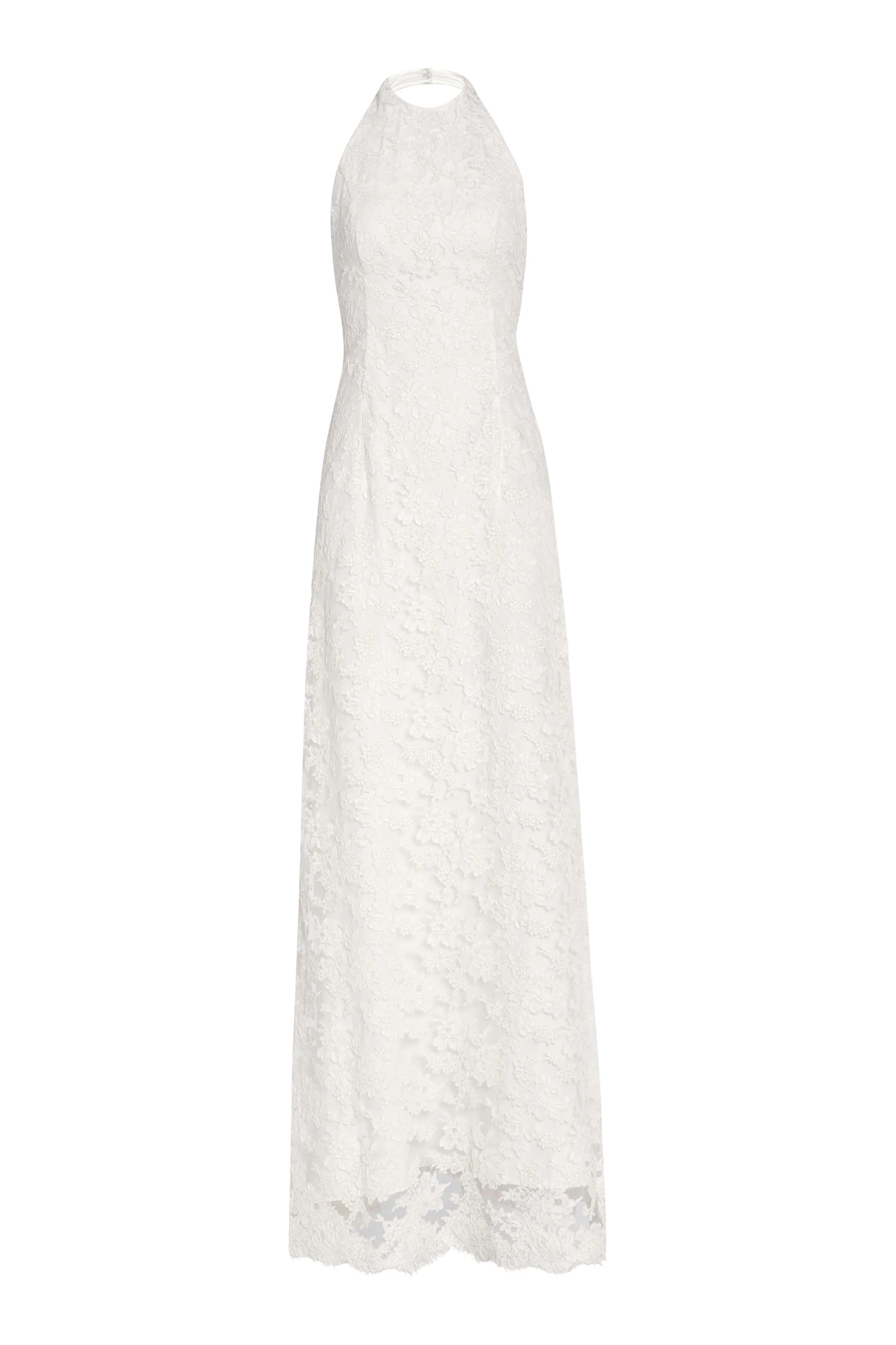 Halter Neck Feather Sequin Detail Woven Maxi Dress