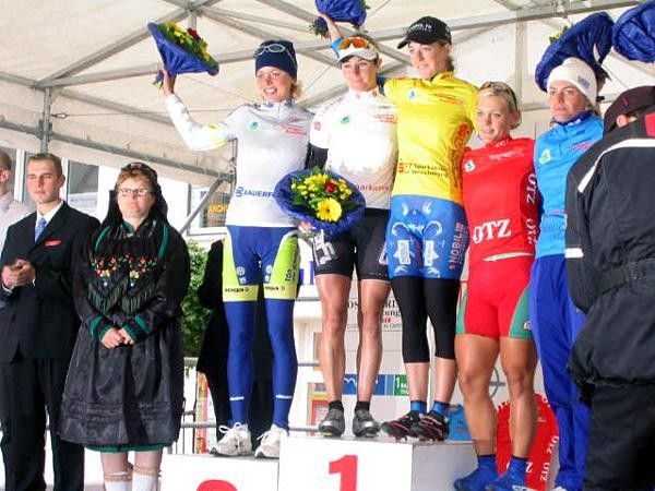 The stage 2 podium