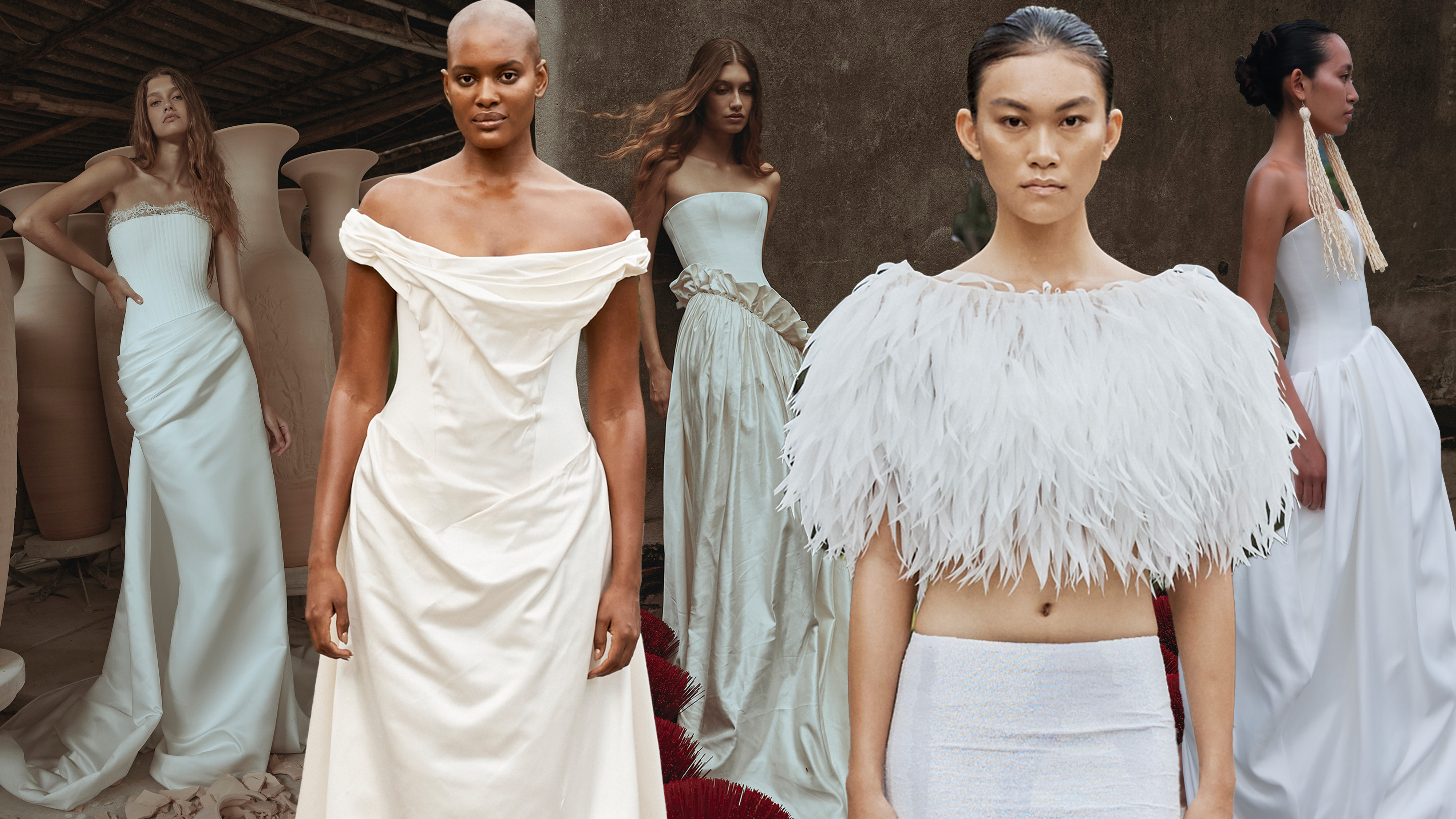 A collage of models wearing Kyha's fall 2026 collection.
