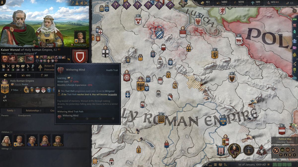 Wenzels withering mind trait.