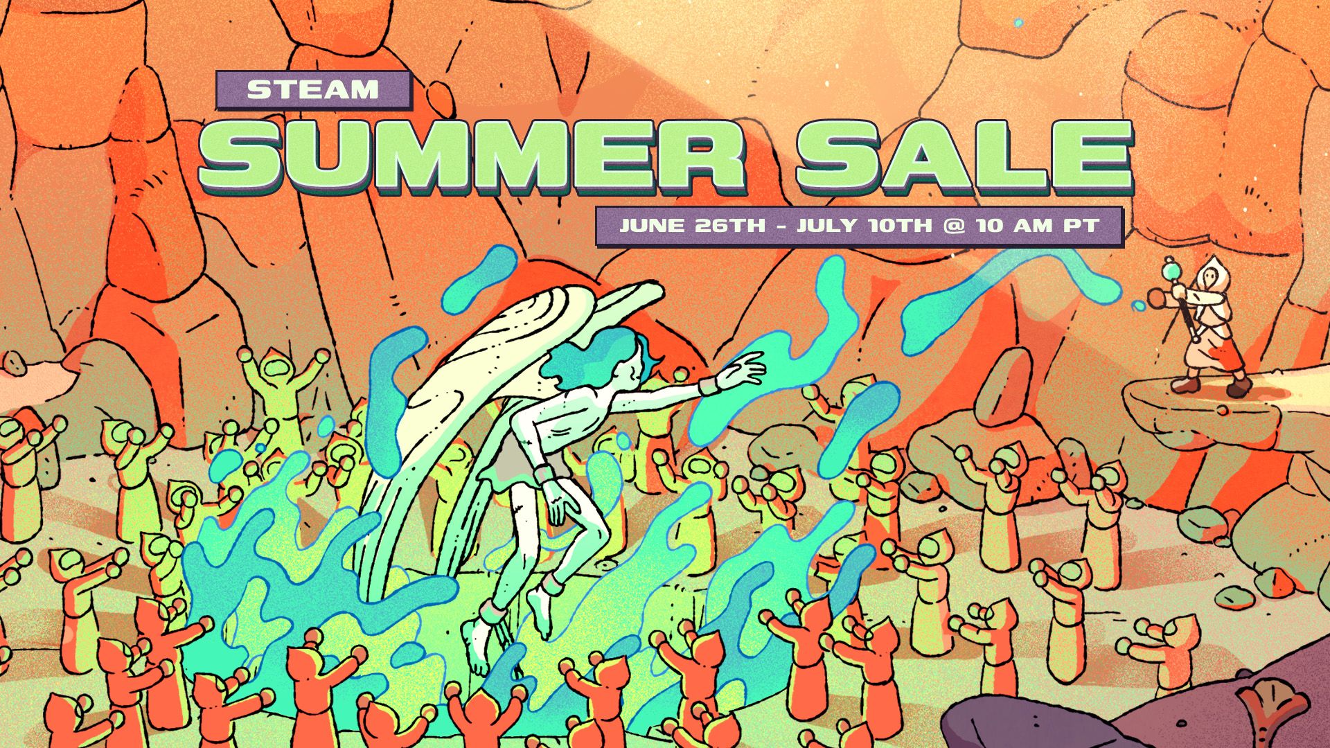 Artwork for Valve's Steam Summer Sale event 2025.