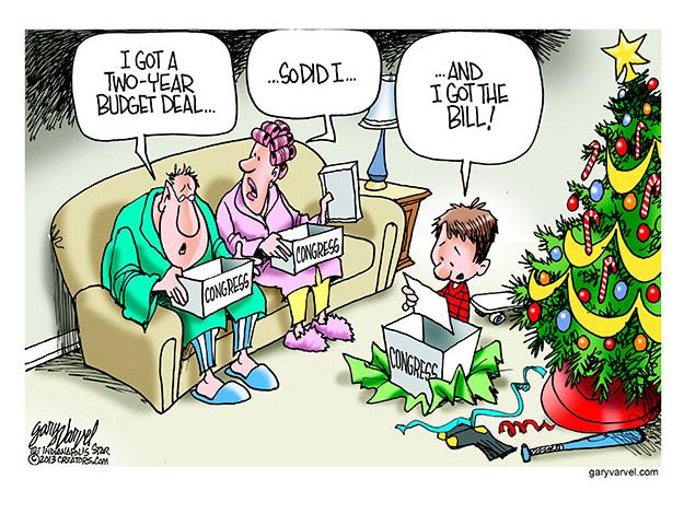 Political cartoon budget deal Congress