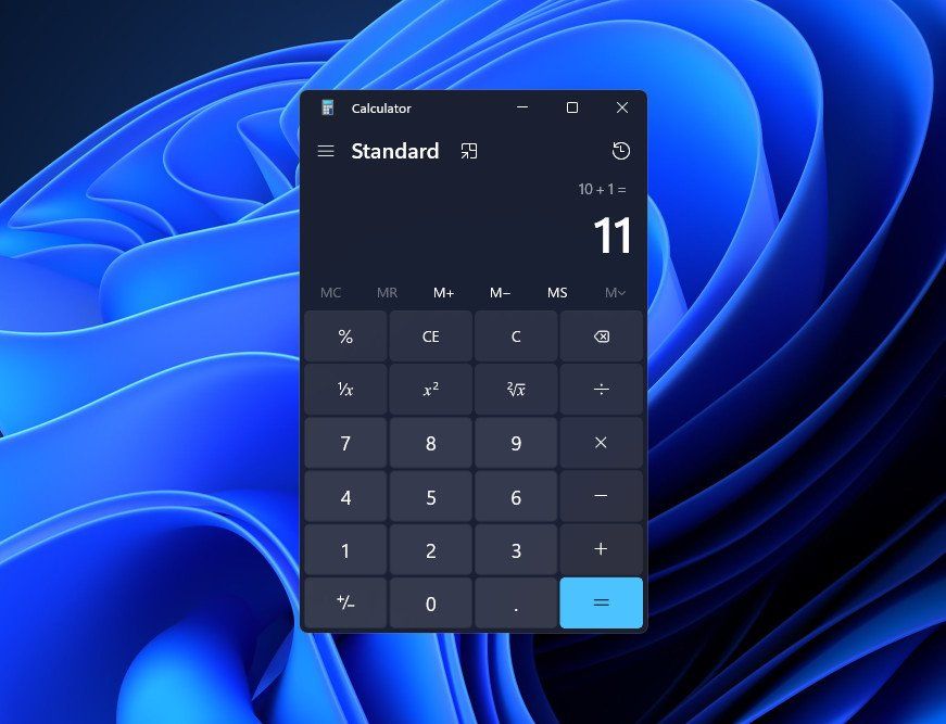 Windows 11 New Calculator