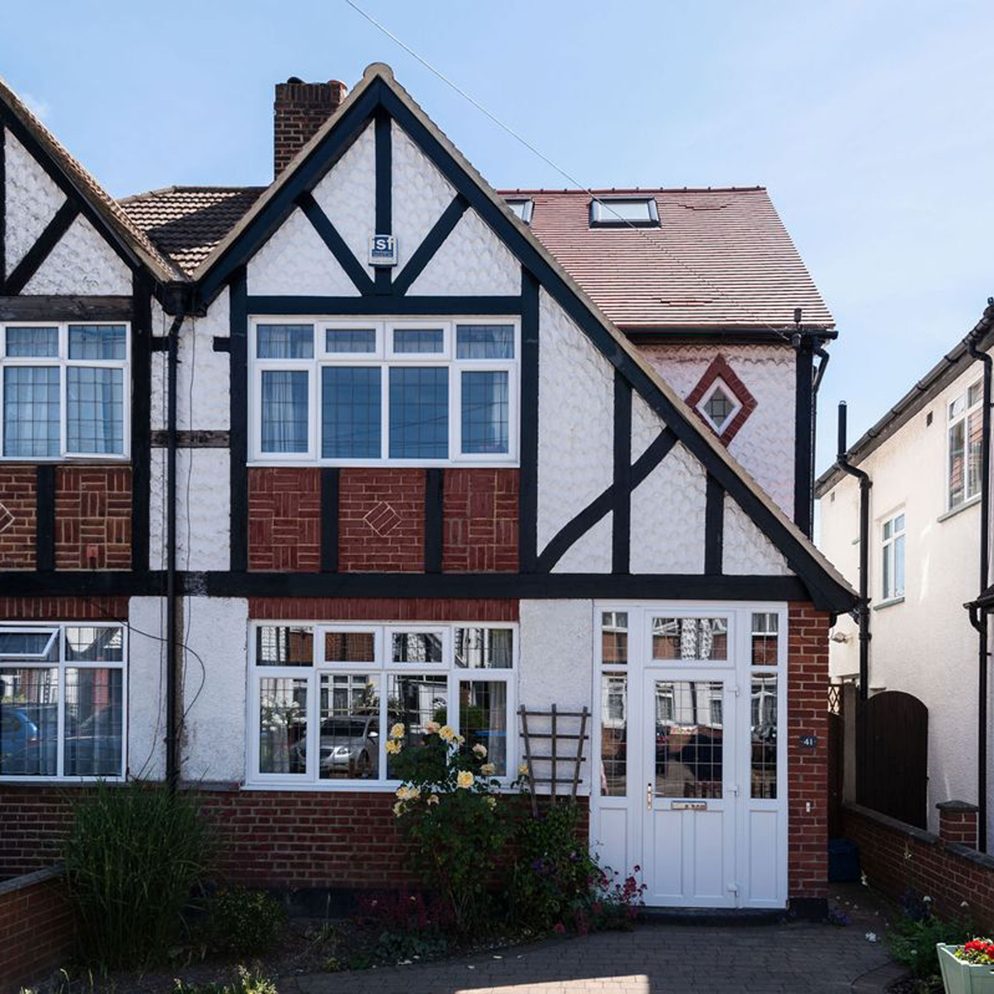 semi-detached house with rooflights