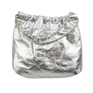 Chanel 22 Handbag Silver