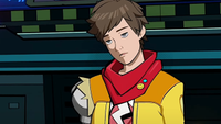 Hi-Fi Rush protagonist looking defeated and tired.
