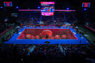 Germany-based ASB GlassFloor&rsquo;s LED sports flooring system replaces traditional wood basketball courts with surfaces that can display graphics during games.