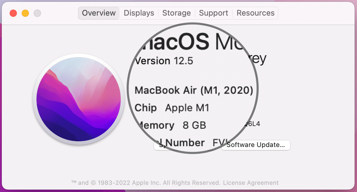 Find the model under About This Mac.