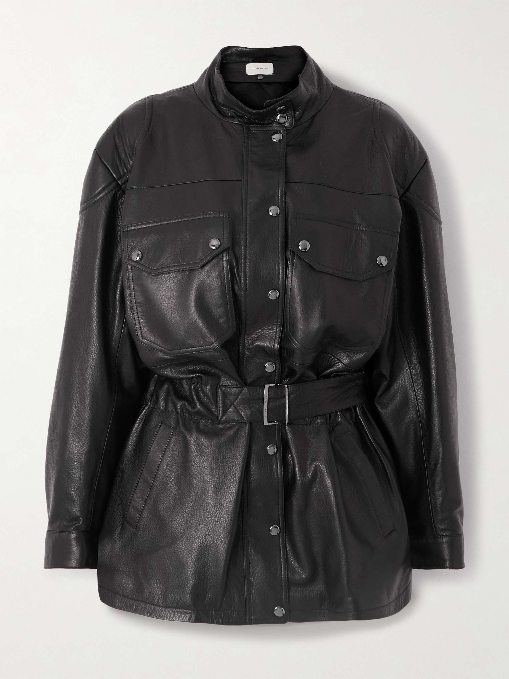 Belted Leather Jacket