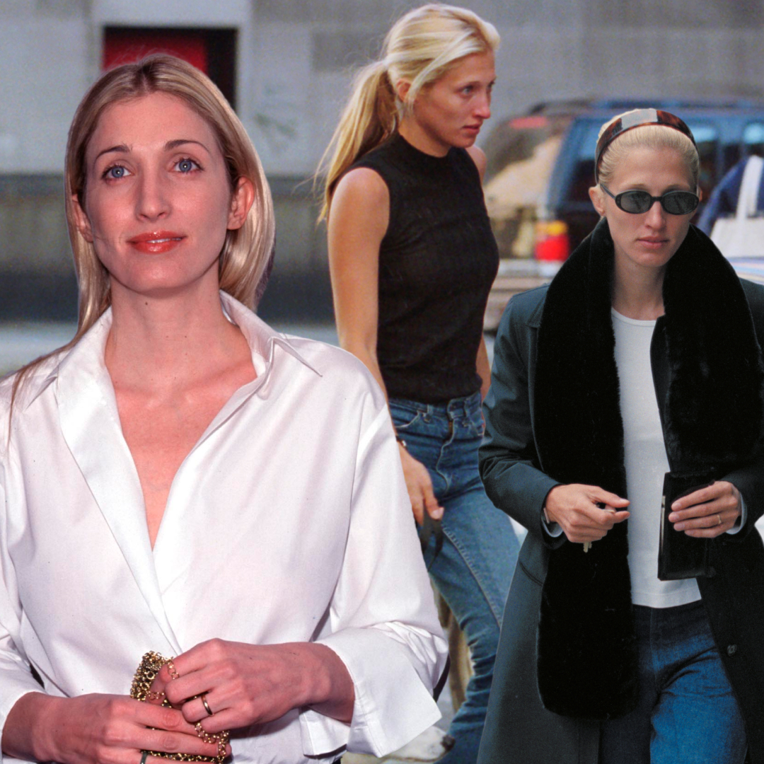 Carolyn Bessette Kennedy in several outfits from the 1990s