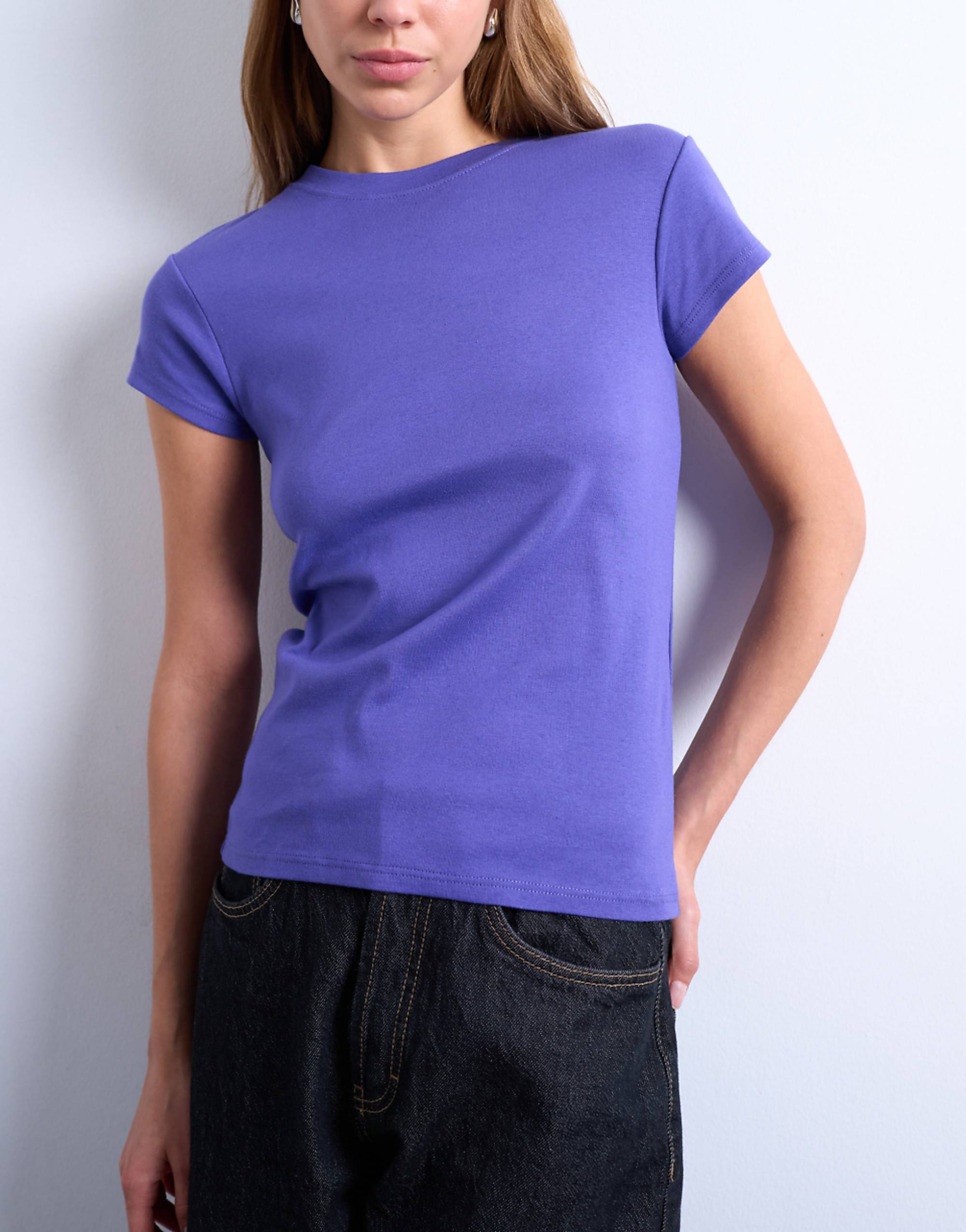 Topshop Everyday Tee in Purple