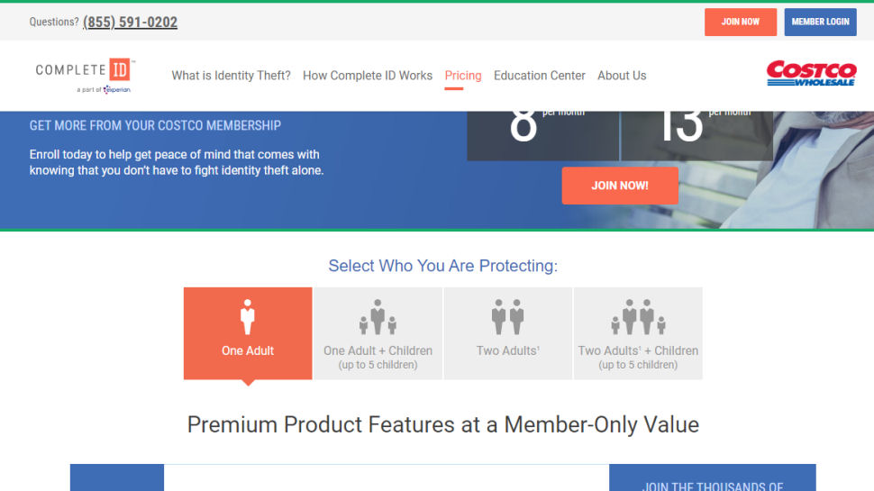 Website screenshot for Complete ID