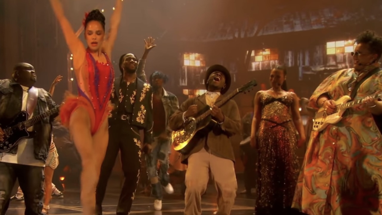 2026 年のオスカーで『Sinners』を演奏するマイルズ・ケイトンとミュージシャン