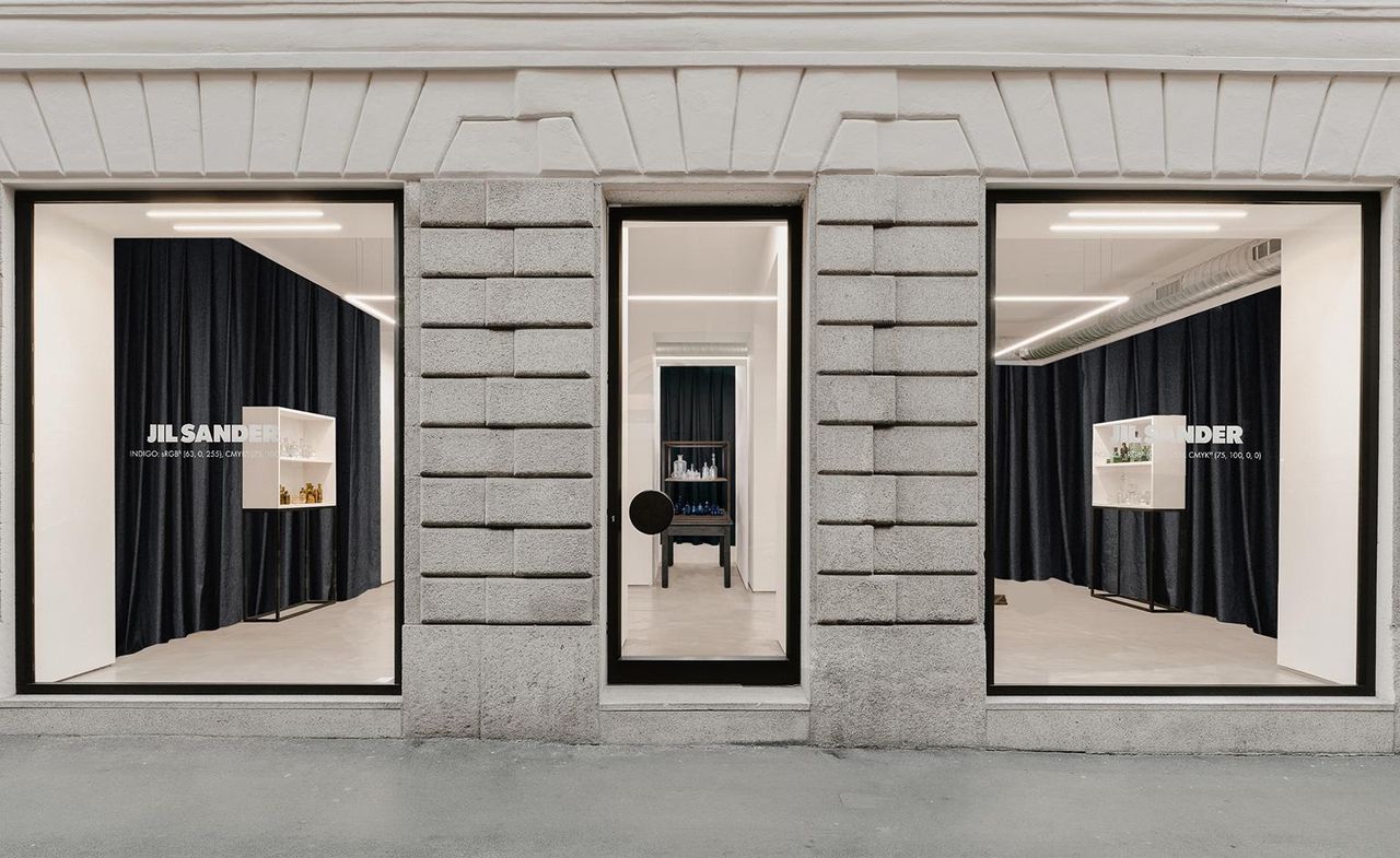 Jil Sander denim installation at Via Sant’Andrea Milan | Wallpaper