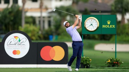 Scottie Scheffler takes a tee shot at the Arnold Palmer Invitational