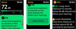 noise levels Apple Watch
