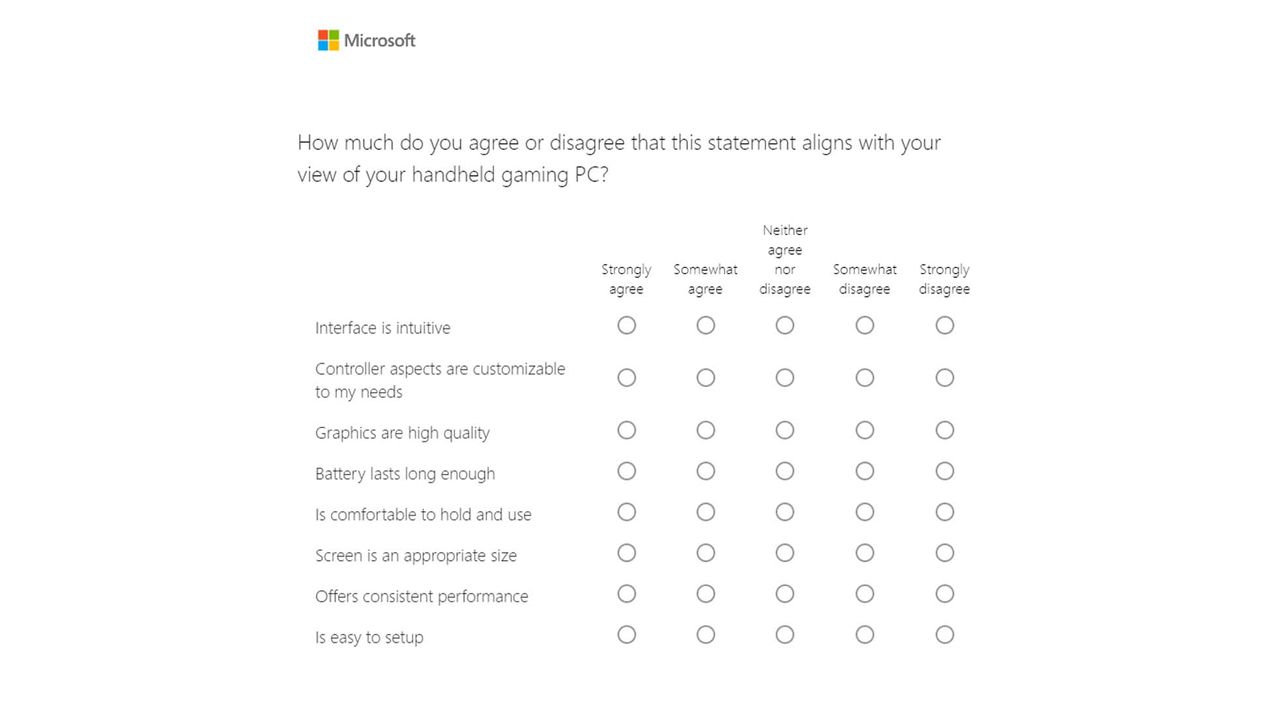 Microsoft gaming handheld survey: My views on gaming handhelds.