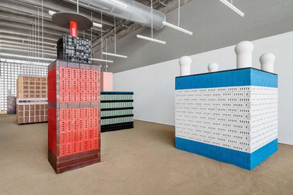 Installation view of Nathalie Du Pasquier’s ‘BRIC’ at MUT, Modena