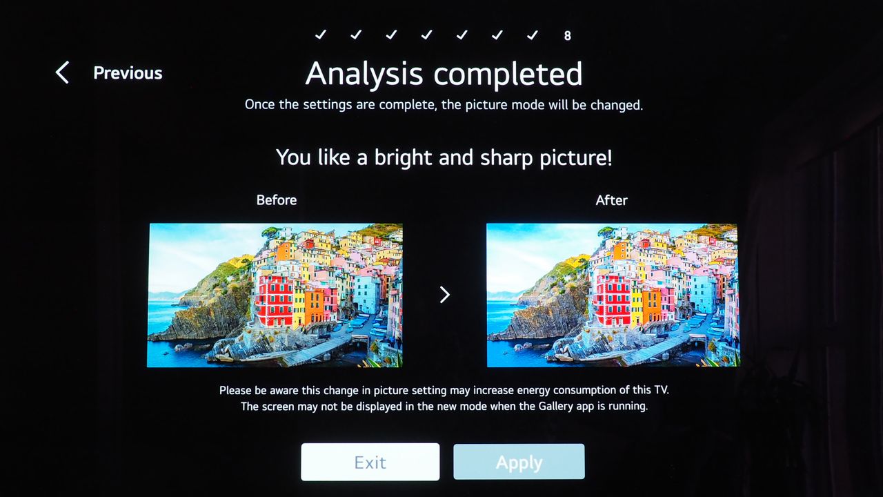 LG G3 OLED review - setup picture wizard