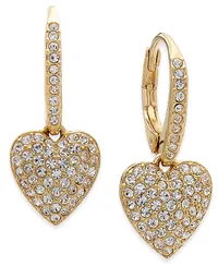 Eliot Danori Pavé Heart Drop Earrings