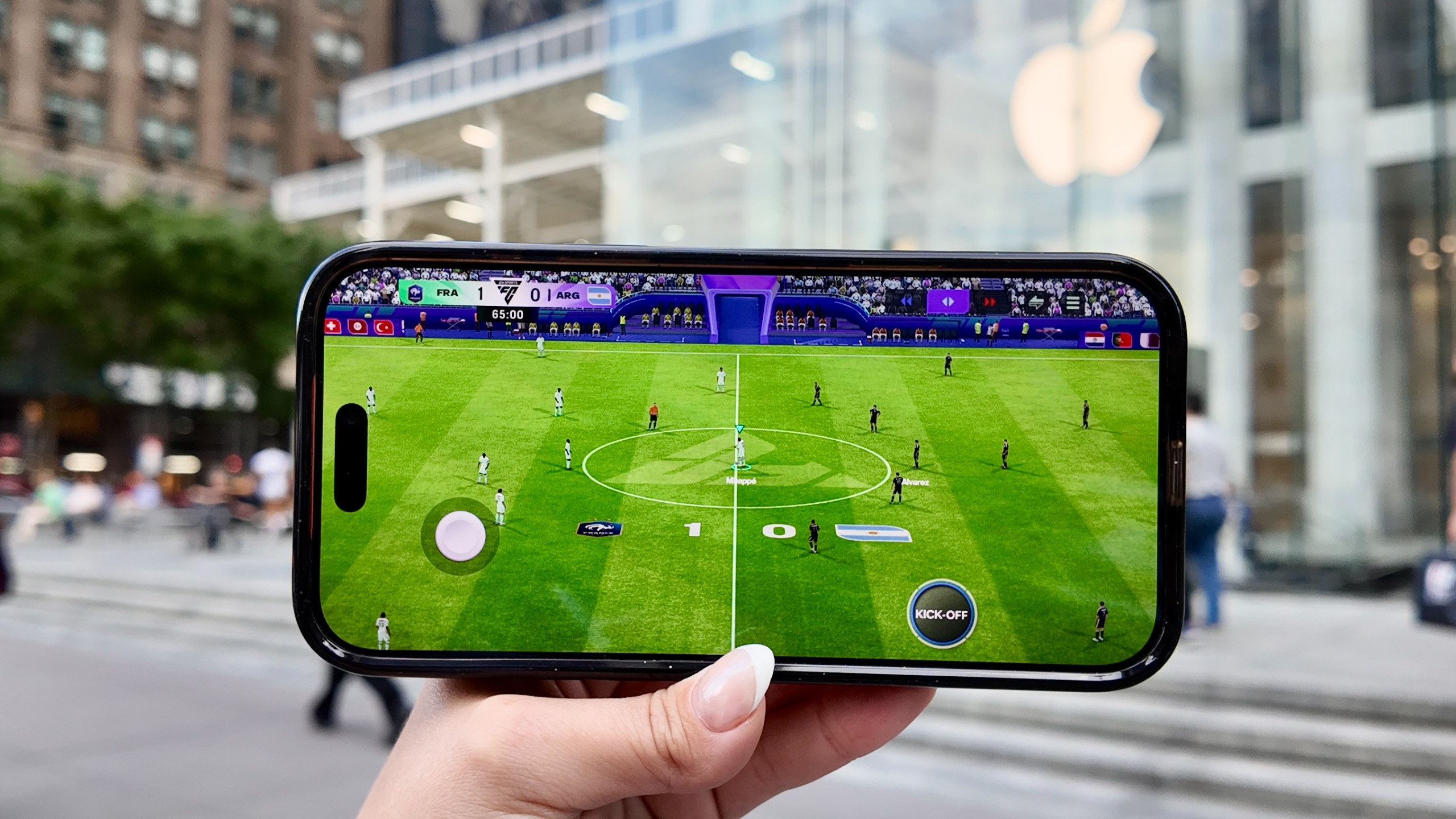 FC Mobile on iPhone outside of Apple Store
