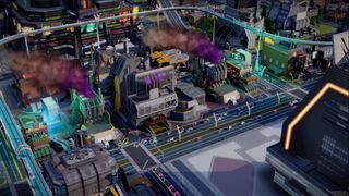 A futuristic city in SimCity