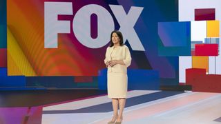 Marianne Gambelli, president of Fox Advertising Sales, during the Fox upfront 2022 presentation on Monday, May 16.