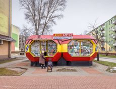 a kiosk, UFO, a two-module 'Bathyscaphe' in Biała Podlaska, Poland