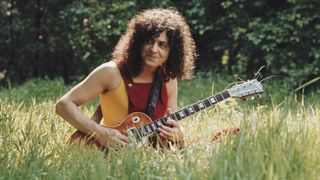 Marc Bolan with Gibson Les Paul in 1972.