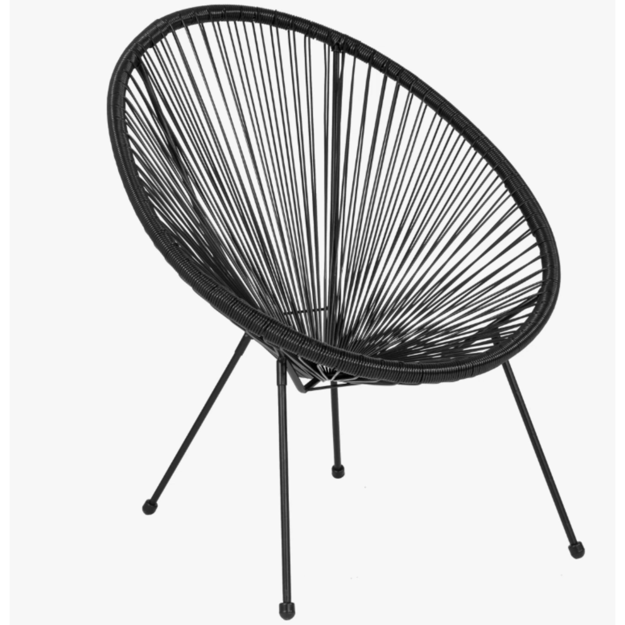 Kelleia Oval Woven Basket Papasan Bungee Lounge Chair