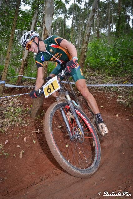 Under 23 cross country mountain biker Brendon Davids (Team Jeep South Africa/Specialized) raced to victory and was crowned U23 African Continental Champion in the 5-lap race at Cascades MTB Park, Pietermaritzburg