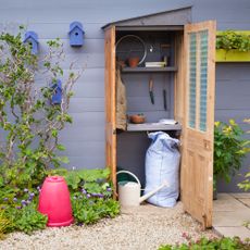 Mini shed on patio