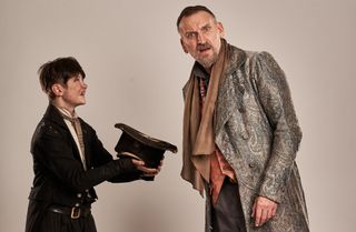 Billy Jenkins and Christopher Eccleston in character as Dodger and Fagin.