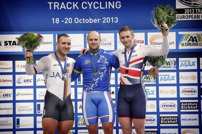 The men's sprint podium