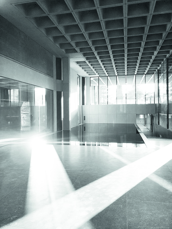 Greek brutalist gem AGET Iraklis by Alexandros Tombazis redesigned by Georges Batzios, clean concrete and marble and stone surfaces and shapes