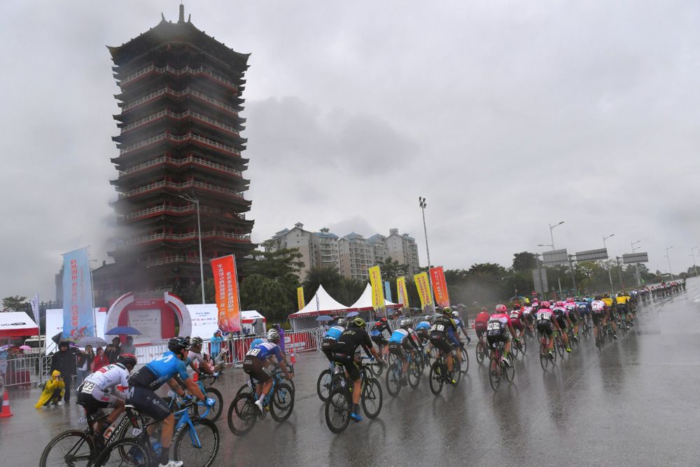 It was a wet day in the saddle on stage 2 of the Tour of Guangxi
